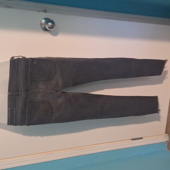 Rag & Bone Moto Jeans womens size 27  distressed black with zippers - Picture 4 of 7